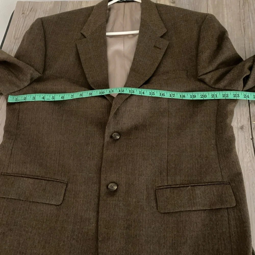 Lauren Ralph Lauren Sport Coat Blazer Mens Herringbone Pure Laine Wool 44R - Picture 8 of 14